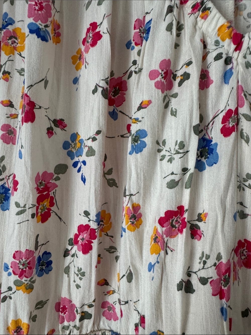 GAP Cream Maxi Dress with Pink & Blue Floral Print - Picture 3 of 4